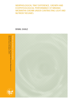 morphological trait difference, growth and
