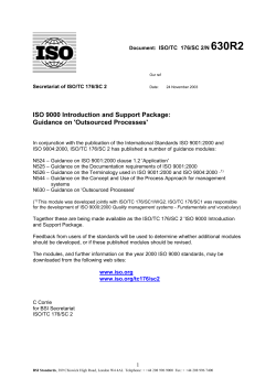 Guidance on `Outsourced Processes` 630R2