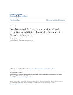 Impulsivity and Performance on a Music-Based Cognitive