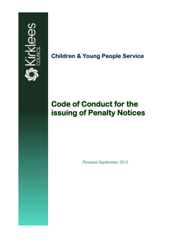 Code of Conduct for the issuing of penal[...]