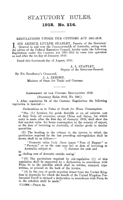statutory rule s. - Federal Register of Legislation