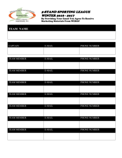 5-stand sporting league winter 2016 - 2017