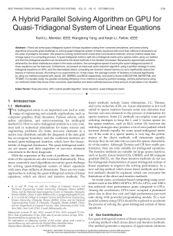 A Hybrid Parallel Solving Algorithm on GPU for Quasi