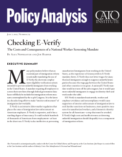 Checking E-Verify: The Costs and Consequences of