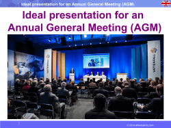 An Ideal Presentation for Annual General Meeting - Albert