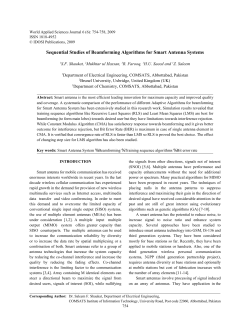 Beamforming Algorithms Comparison for Smart Antenna System