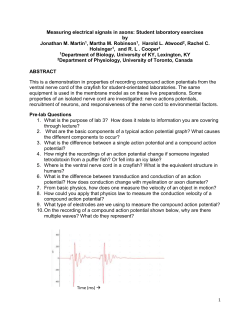 Measuring electrical signals in axons: Student laboratory exercises
