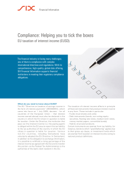 EU taxation of interest income (EUSD)