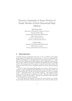 Projective Summands in Tensor Products of Simple