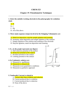 Chapter 19- Potentiometric Techniques