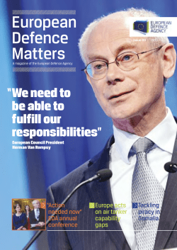 European Defence Matters - European Defence Agency