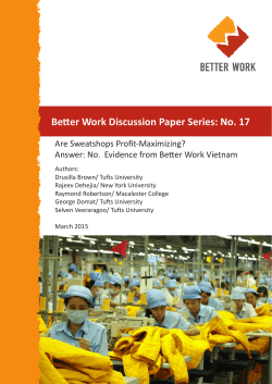 No. Evidence from Better Work Vietnam