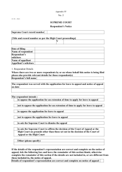 Appendix FF No. 2 as adjusted by Supreme Court Office