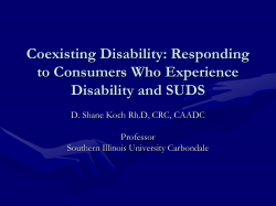 Coexisting Disability