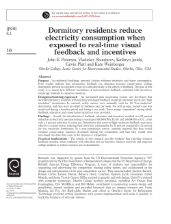 Dormitory residents reduce electricity consumption when exposed to