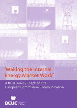 Making the Internal Energy Market Work