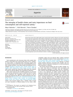 The interplay of health claims and taste importance on food