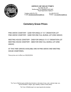 Grave Prices - Town of Marlborough NH