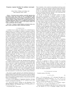 Frequency response functions for nonlinear convergent systems