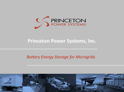 Battery Energy Storage for Microgrids