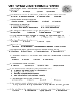 Cell Unit Review WS File - Dallastown Area School District Moodle