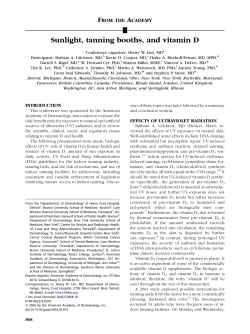 Sunlight, tanning booths, and vitamin D - Direct-MS