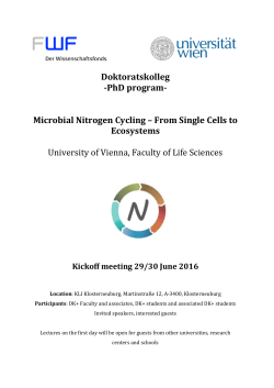 Microbial Nitrogen Cycling - Department of Ecogenetics and