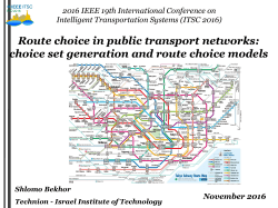 choice set generation and route choice models