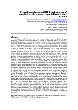 Peracetic acid assisted ECF-light bleaching of eucalyptus pulp