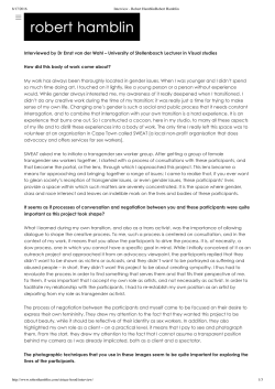 Interviewed by Dr Ernst van der Wahl &ndash; University of Stellenbosch