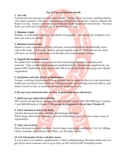 Top 10 Tips to Maintain Health 1. Eat well Food provides the