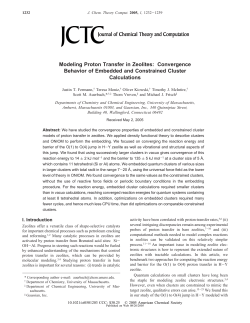 Modeling Proton Transfer in Zeolites