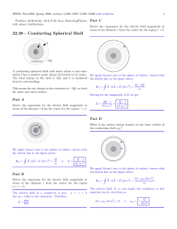 22.38 - Conducting Spherical Shell