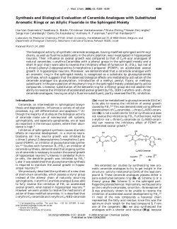 Synthesis and Biological Evaluation of Ceramide Analogues with