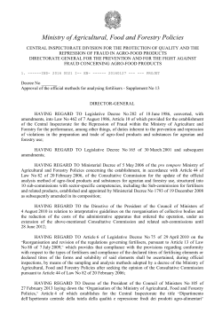 official methods for analysing fertilisers