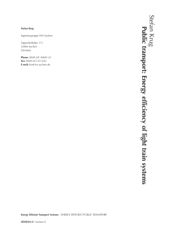 Public transport: Energy efficiency of light train systems