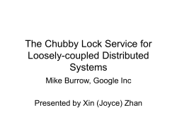 Chubby lock service