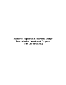 Review of Rajasthan Renewable Energy Transmission Investment