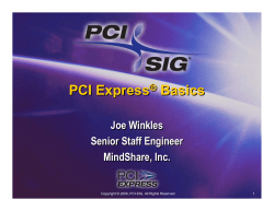 PCI Express&reg; Basics PCI Express&reg; Basics
