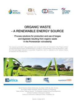 organic waste - a renewable energy source - pom