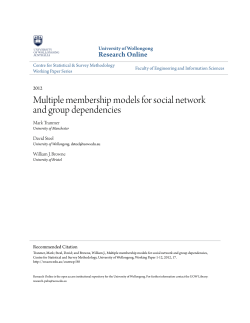 Multiple membership models for social network