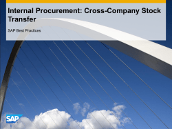 Internal Procurement: Cross