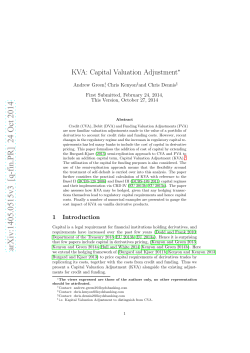 KVA: Capital Valuation Adjustment