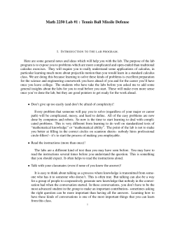 Math 2250 Lab #1 : Tennis Ball Missile Defense