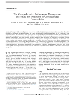 The Comprehensive Arthroscopic Management Procedure for