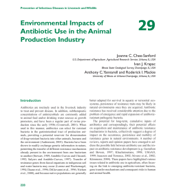 Environmental Impacts of Antibiotic Use in the Animal Production