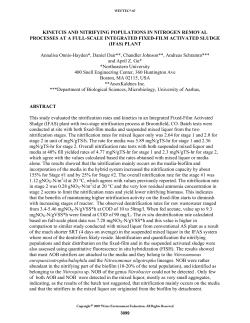 Kinetics and Nitrifying Populations in Nitrogen Removal Process at a