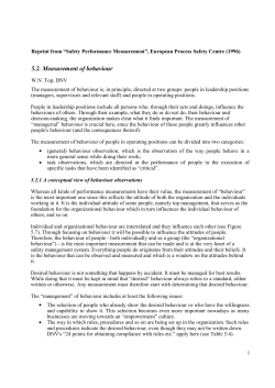 5.2. Measurement of behaviour