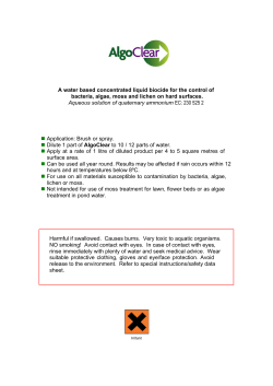 A water based concentrated liquid biocide for the control of bacteria