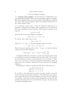 cept behind finite Markov chains, gave